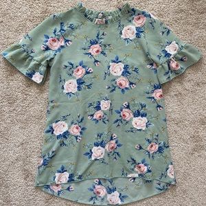 Orange Creek Spring Floral Top